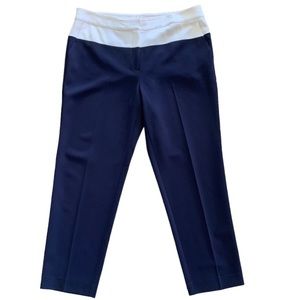 St. John Navy and White Dress Pants Size 14